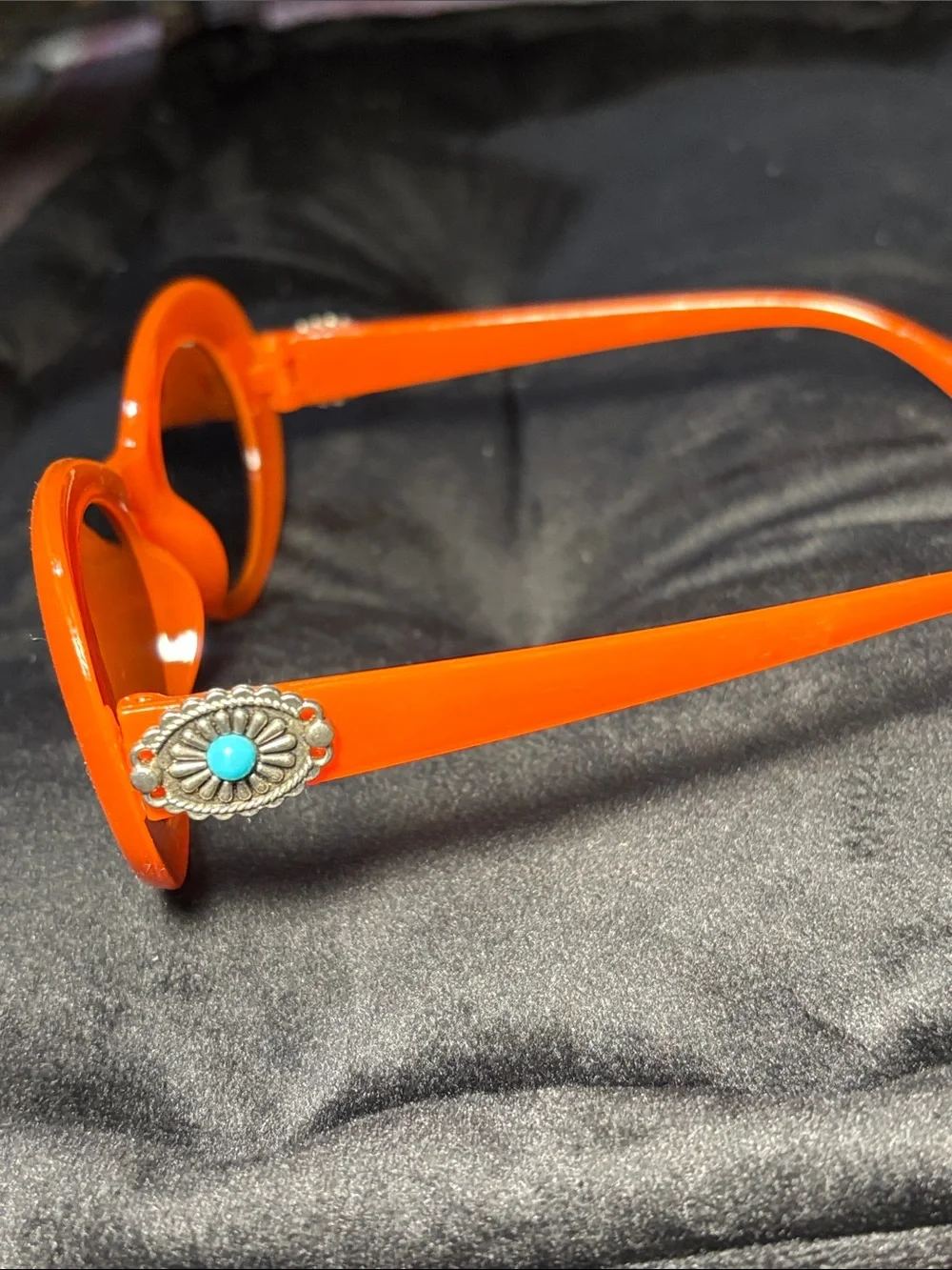 KB sunglasses vintage inspired vibrant orange frame western sunglasses 60s look - Picture 4 of 7